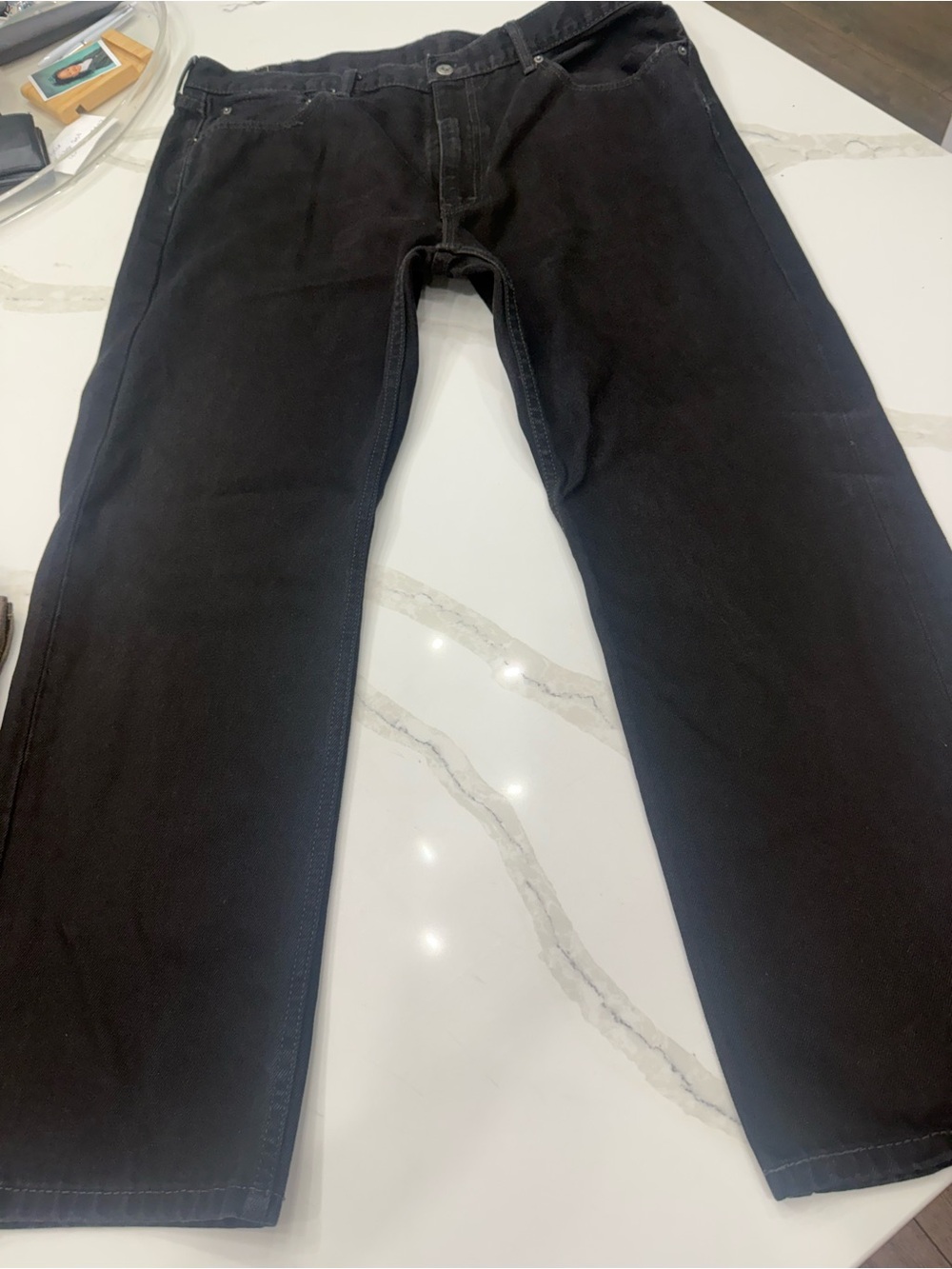 Levi's 505 Men's Straight Legged Jeans - Black, Khaki, Grey, Brown - Picture 4 of 11